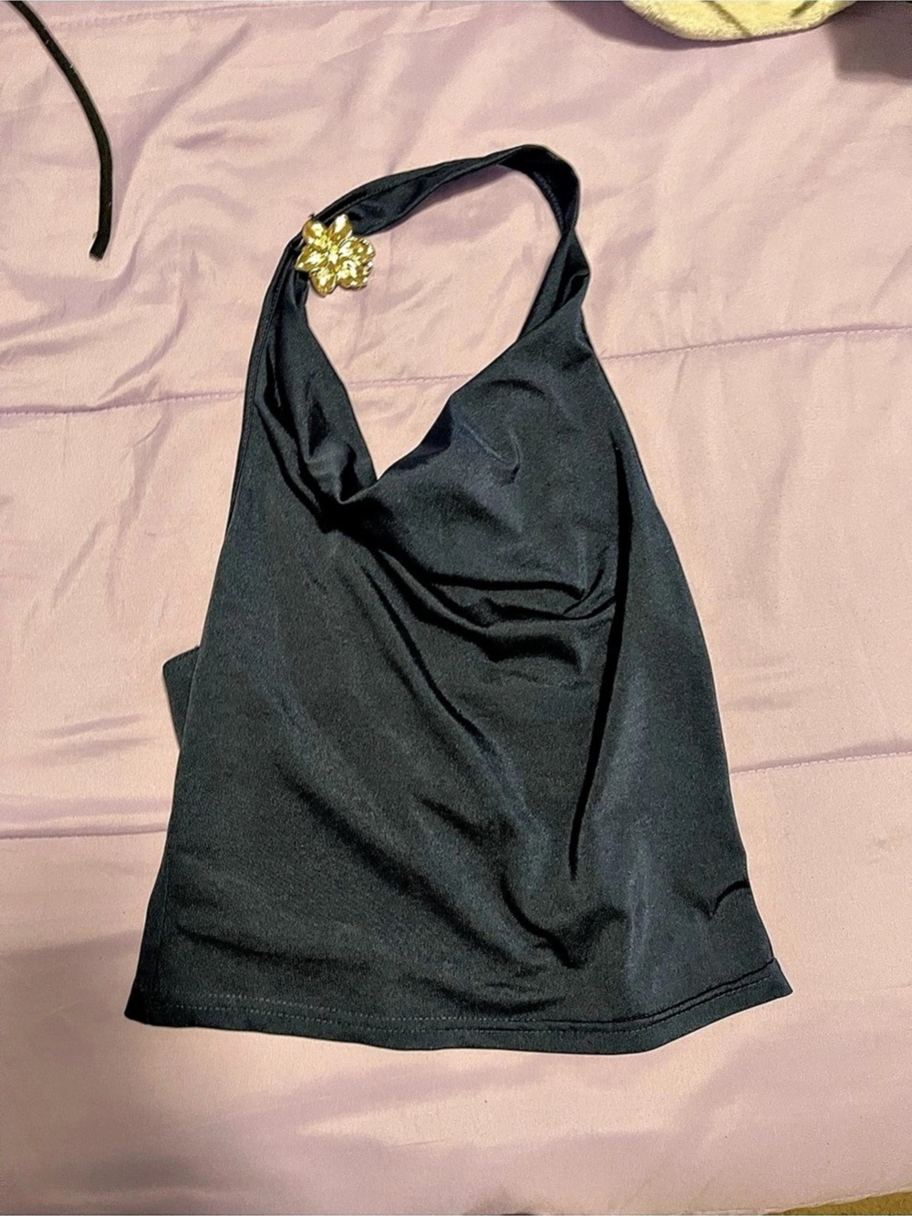 SHEIN Black Cutout Crop Top Size Medium